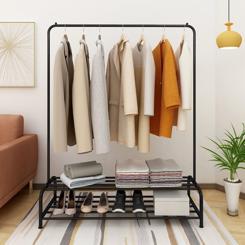 Cloth Hanging Stand with Shoe Rack by Bright House