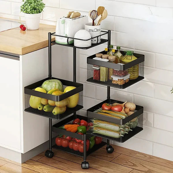 PREMIUM SQUARE METAL TROLLEY BY BRIGHT HOUSE