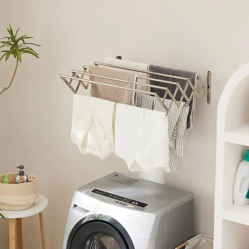 Metal Powder Coated Portable Folding Towel Holder by Bright House