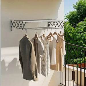 Metal Powder Coated Portable Folding Towel Holder by Bright House