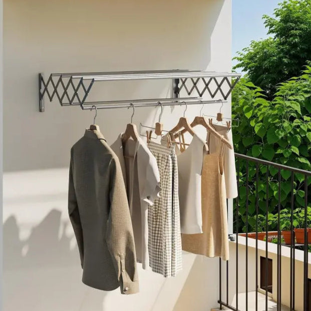 Metal Powder Coated Portable Folding Towel Holder by Bright House