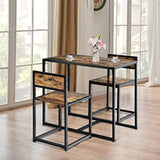 Nookie Modern Kitchen Dining Room Chair Table Set (Set Of 3)