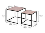 Spoza Living Lounge Coffe Center Nesting Tables (Set Of 2)
