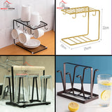 Elegant Drinkware Display Duo (coffee cup+ Glass stand) by Bright house