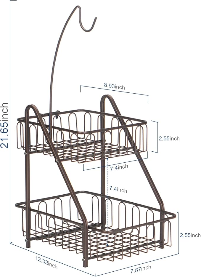 Countertop 2 Layers Fruit/Vegetable Basket by Bright House Bright House