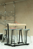 Glass Stand with Stylish Wooden Touch by Bright House Bright House