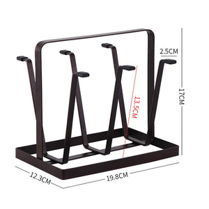 Glass Stand with Stylish Wooden Touch by Bright House Bright House