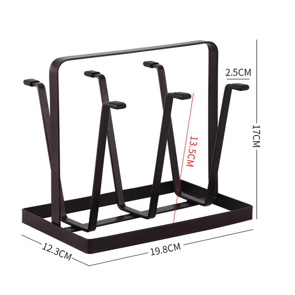 Glass Stand with Stylish Wooden Touch by Bright House Bright House