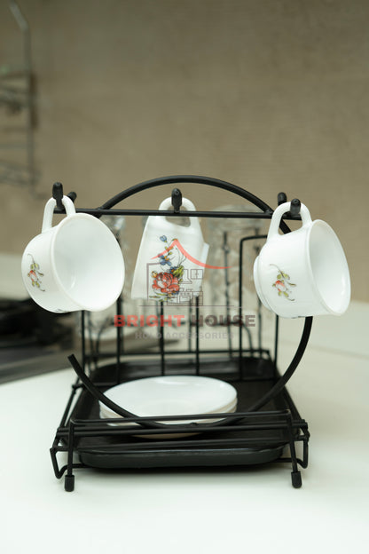 6 Glasses & Mug Stand Holder, Kitchen Organiser best quality product by Bright House.