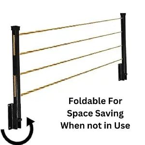 Cloth Drying Stand With Free Rope Foldable Wall Mounted By Bright House.