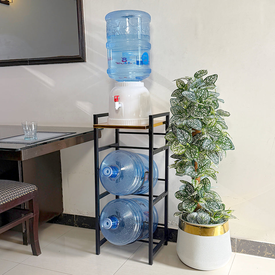 2 in 1  Water Bottle Rack With Lasani Wood by Bright house
