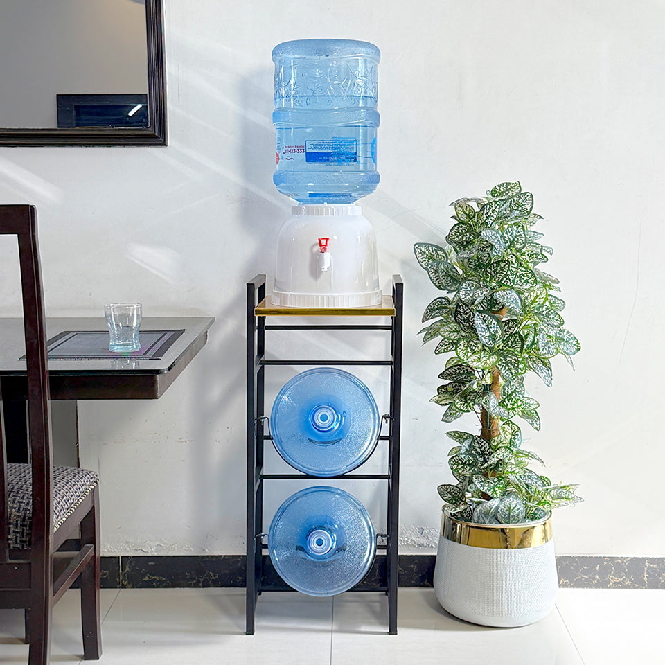 2 in 1  Water Bottle Rack With Lasani Wood by Bright house