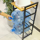 2 in 1  Water Bottle Rack With Lasani Wood by Bright house