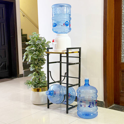 2 in 1  Water Bottle Rack With Lasani Wood by Bright house