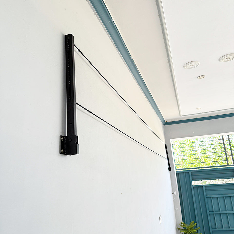 Cloth Drying Stand With Free Rope Foldable Wall Mounted By Bright House.