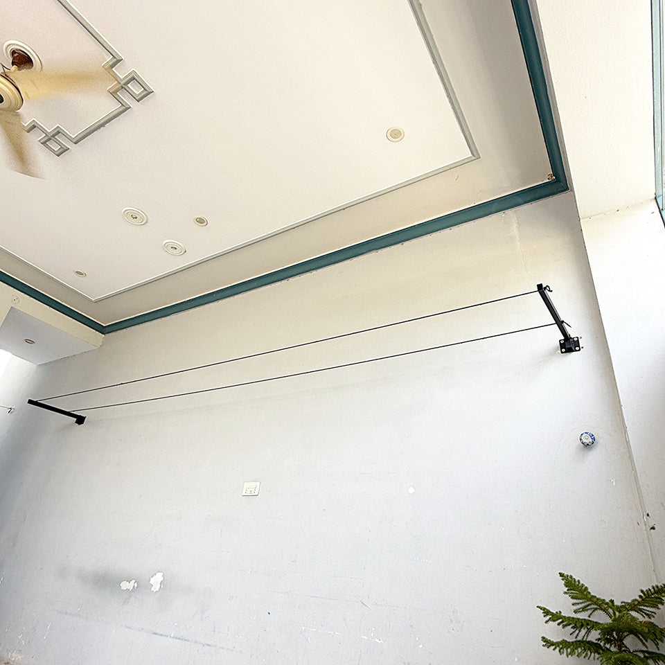 Cloth Drying Stand With Free Rope Foldable Wall Mounted By Bright House.