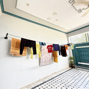 Cloth Drying Stand With Free Rope Foldable Wall Mounted By Bright House.
