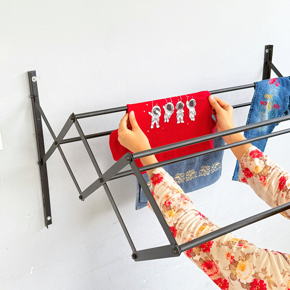Metal Powder Coated Portable Folding Towel Holder by Bright House