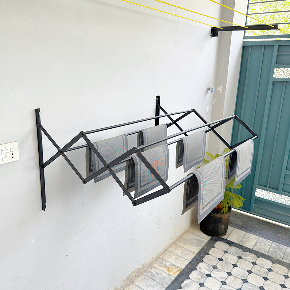 Metal Powder Coated Portable Folding Towel Holder by Bright House