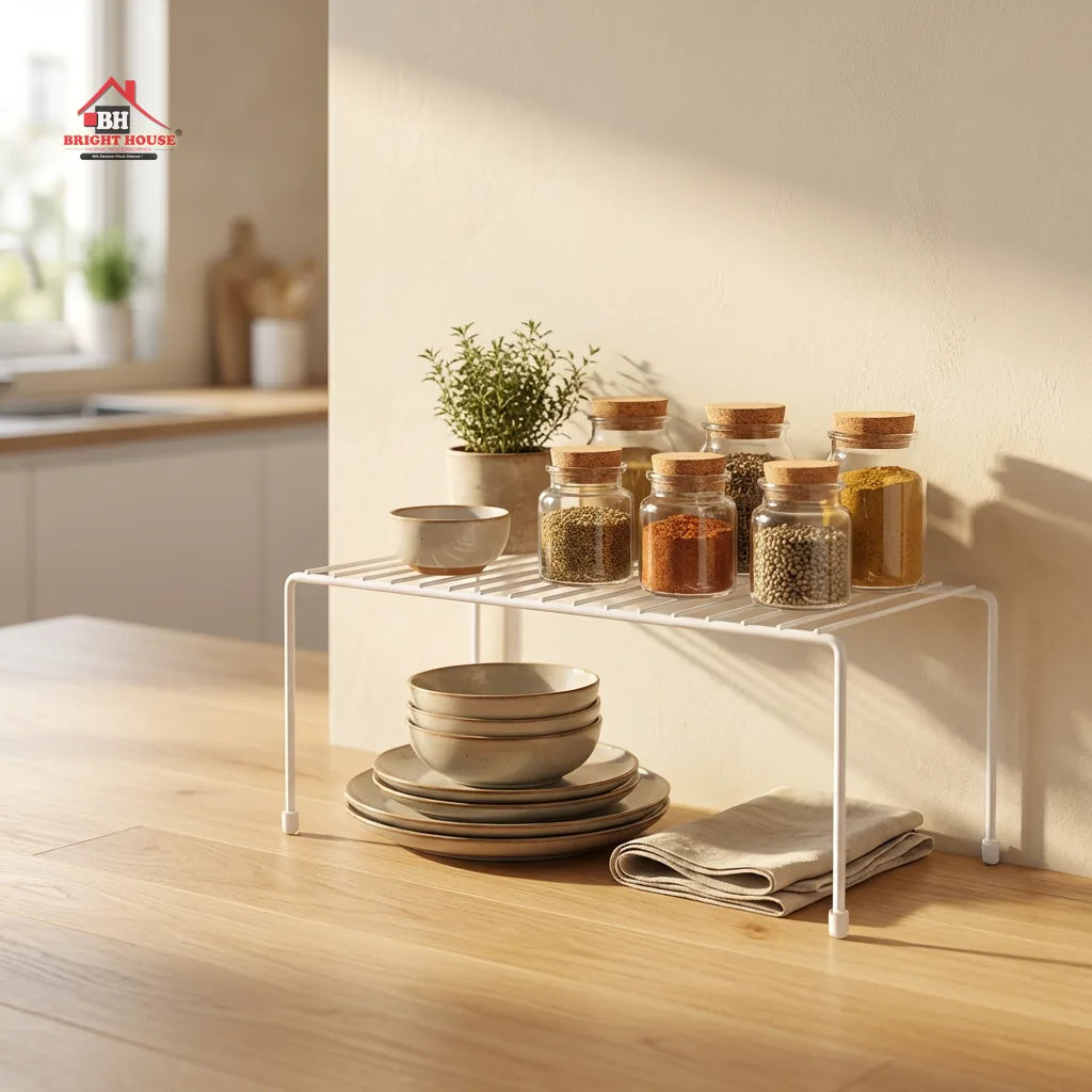 Inside Cabinet Shelf Space Saver by Bright House