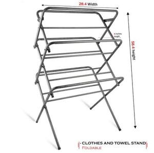 Folding Cloth Dry Stand Household Balcony Rust Proof by Bright house