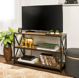 Carbon X-Frame Bookcase Console Organizer Rack Table