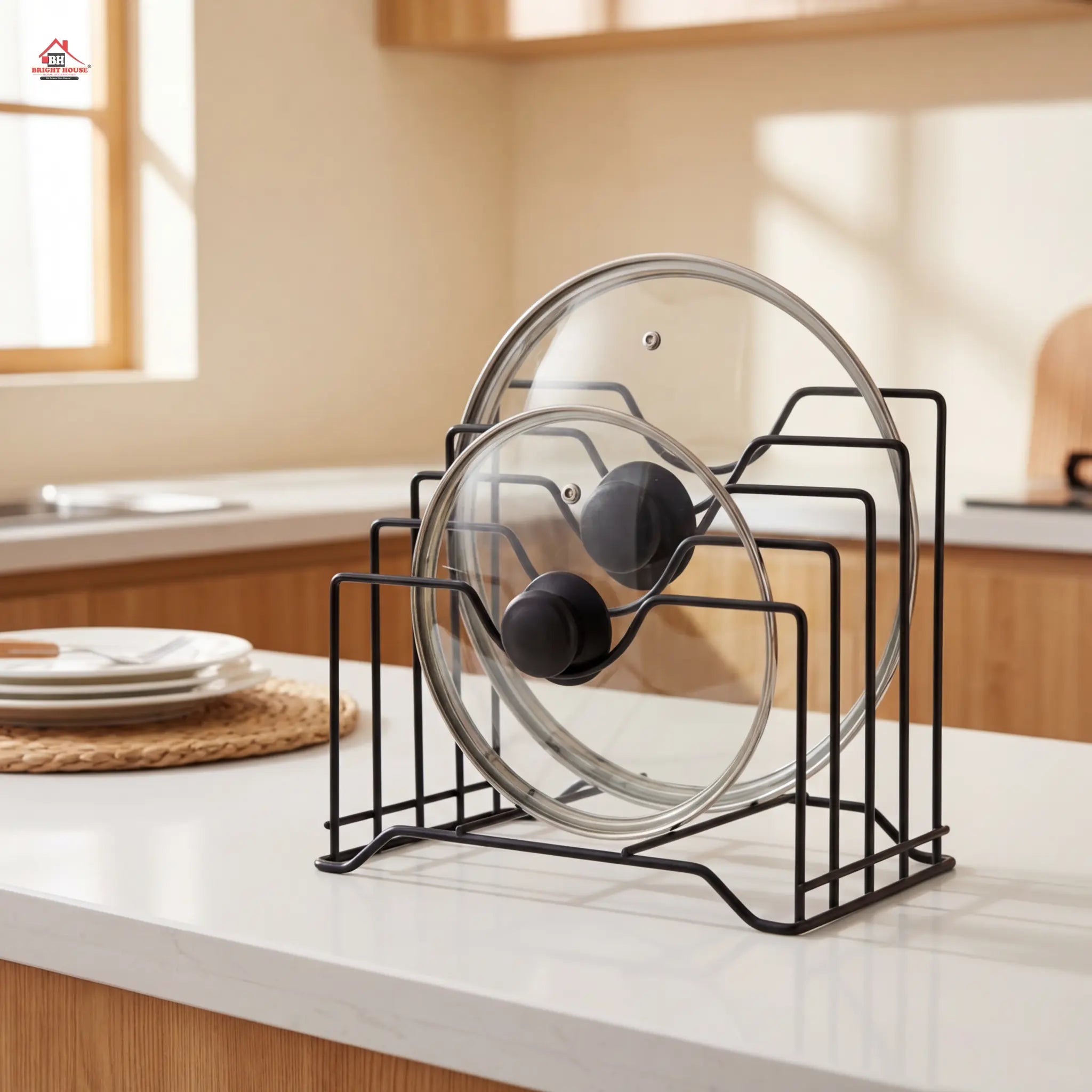 Pot Lid Holder Stand for kitchen by Bright House