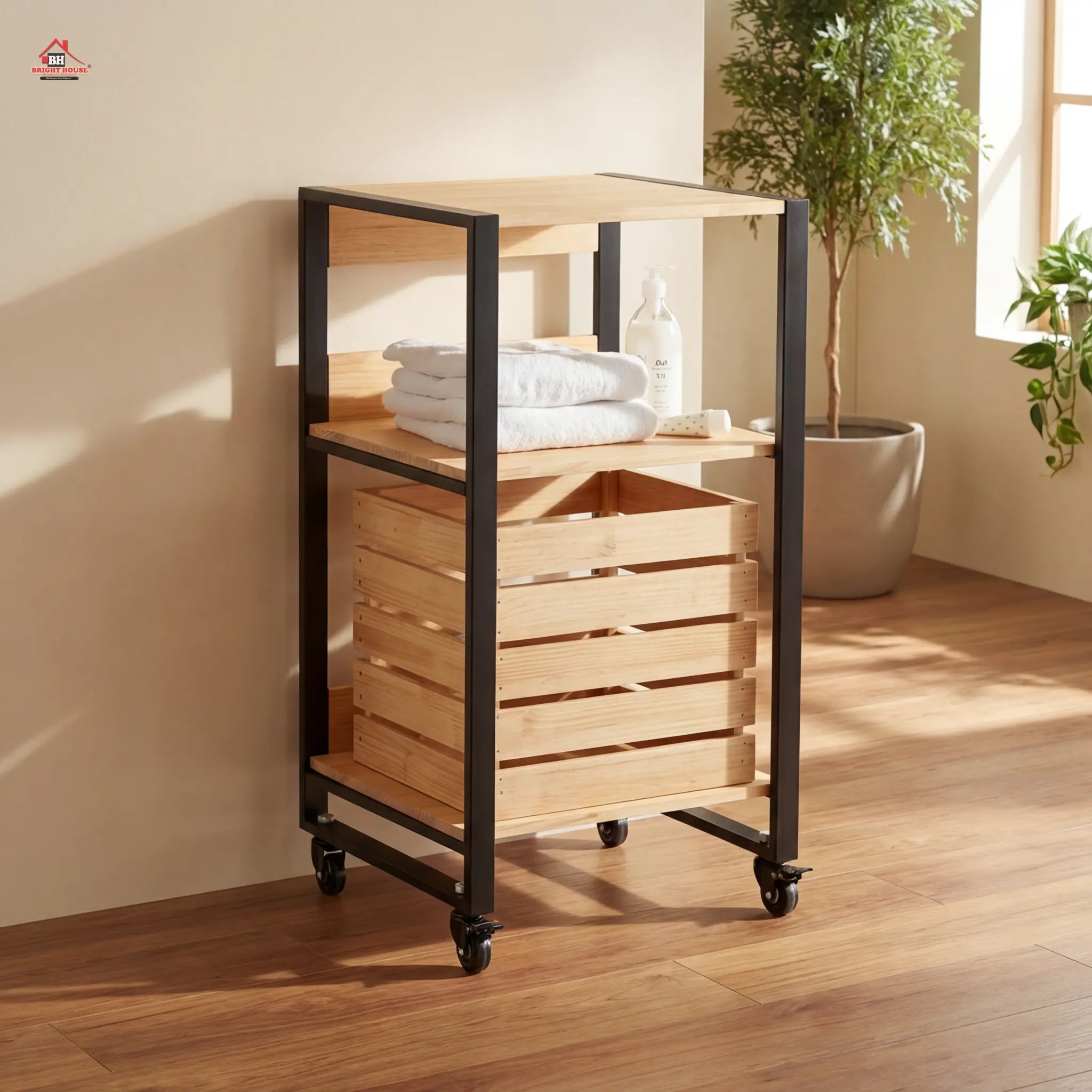 Rollout Living Lounge Kitchen Storage Trolley bY Bright house
