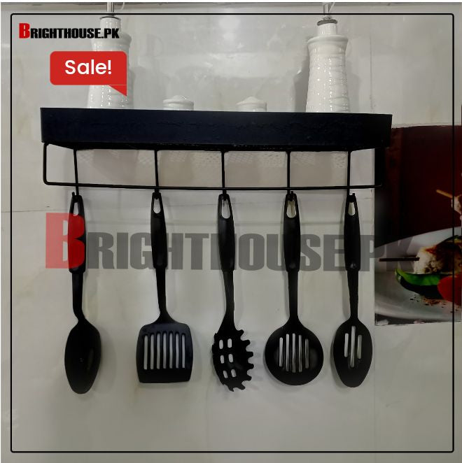 Shelf with 6 Hooks by Bright House Bright House