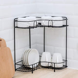 Wall Mounted and Counter Shelf Corner Rack by Bright House Bright House