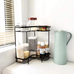 Wall Mounted and Counter Shelf Corner Rack by Bright House Bright House