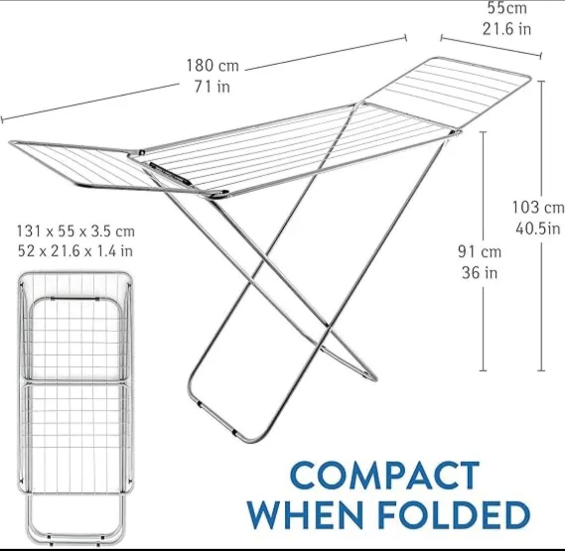 Best Quality  Cloth Drying Stand Folding Cloth Stand Cloth Hanging stands Drying Rack Thick Rods Not Wire By Bright House