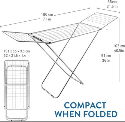 Best Quality  Cloth Drying Stand Folding Cloth Stand Cloth Hanging stands Drying Rack Thick Rods Not Wire By Bright House