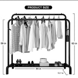 Double Pole Cloth Hanging Stand x Single Shoe Rack by bright house