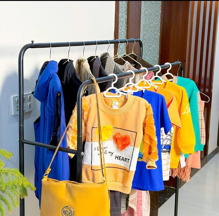 Double Pole Cloth Hanging Stand x Single Shoe Rack by bright house