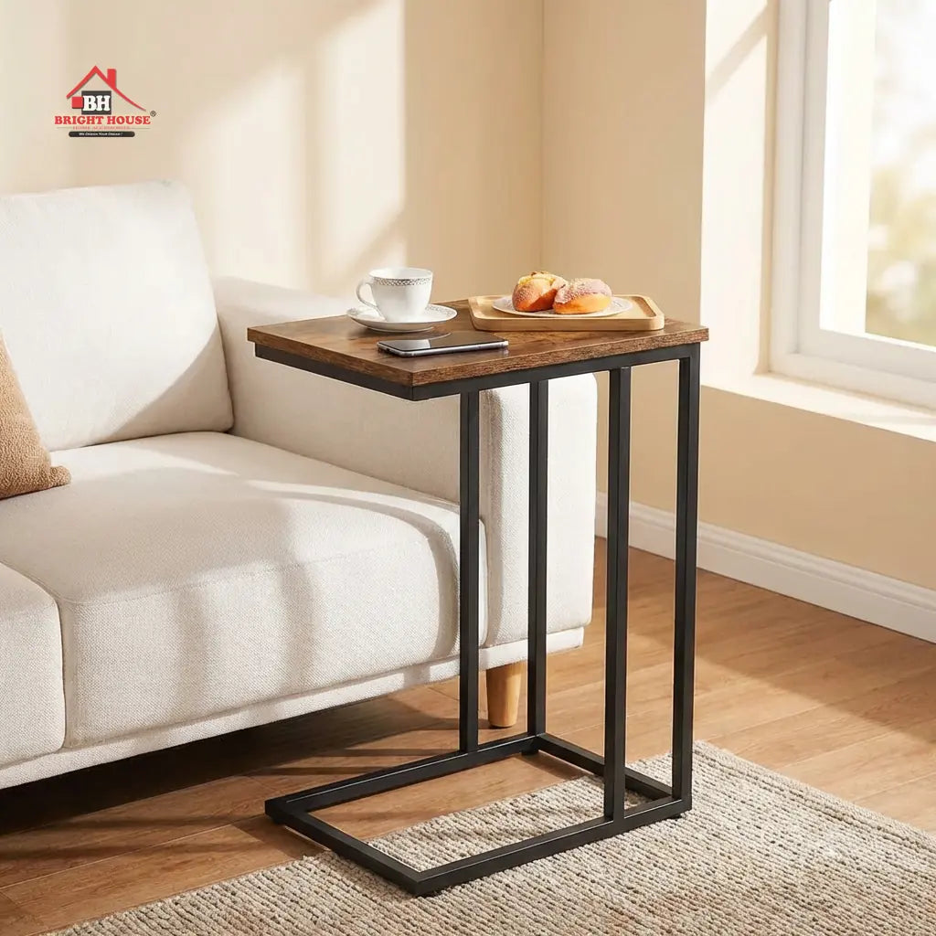 Wooden C Table And Side Table by Bright House