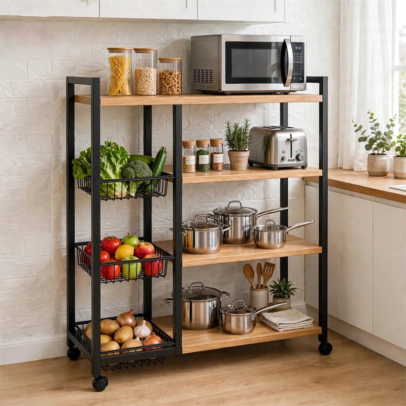 Kitchen Utility Rack With Baskets by Bright House